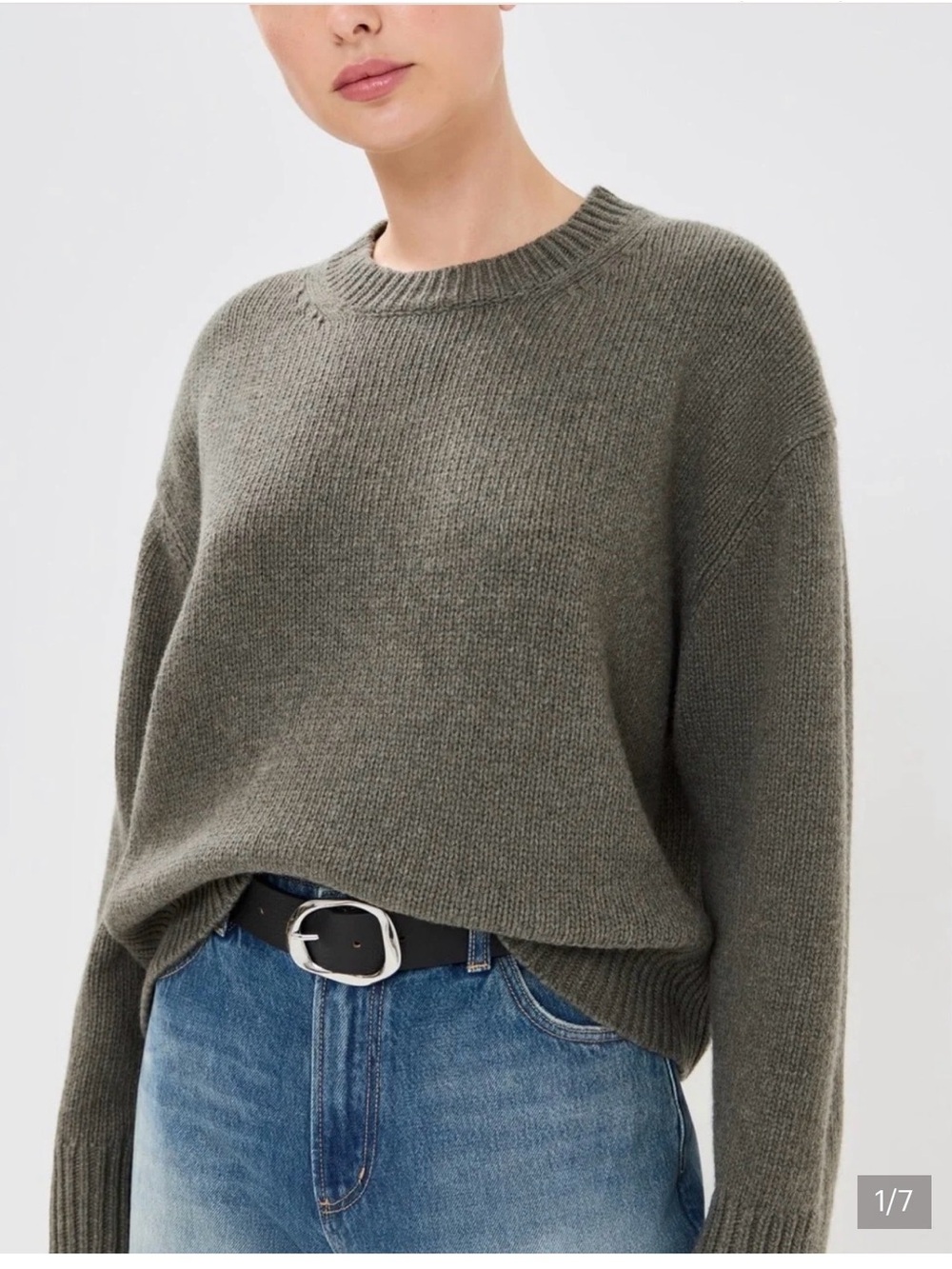 Nili Lotan HAISLEY SWEATER  army green NWt Med